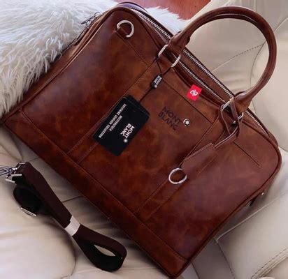 mont blanc leather bag replica|mont blanc laptop bag price.